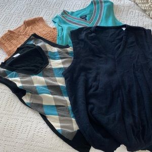 Bundle of knit sweater vests